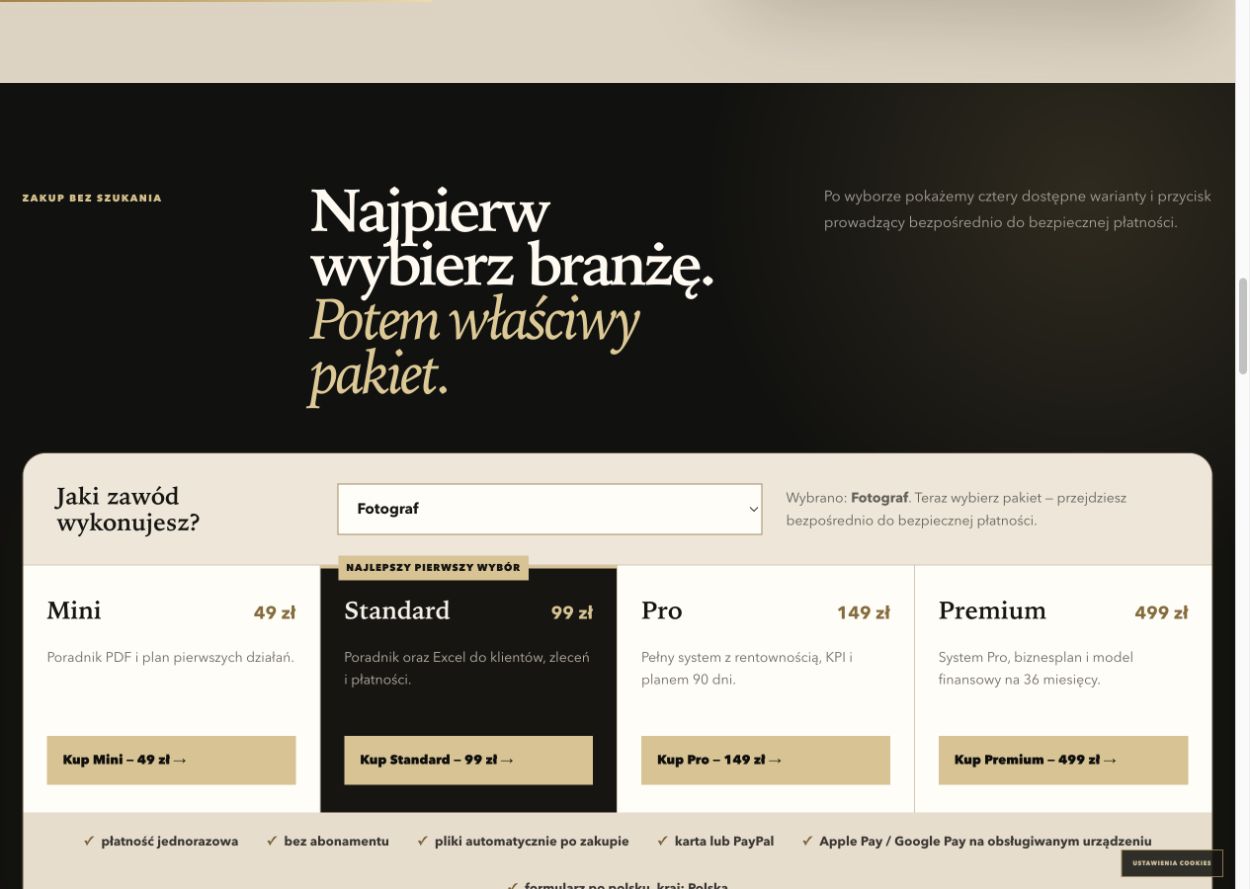 Firmoplan — Od branży do właściwego pakietu